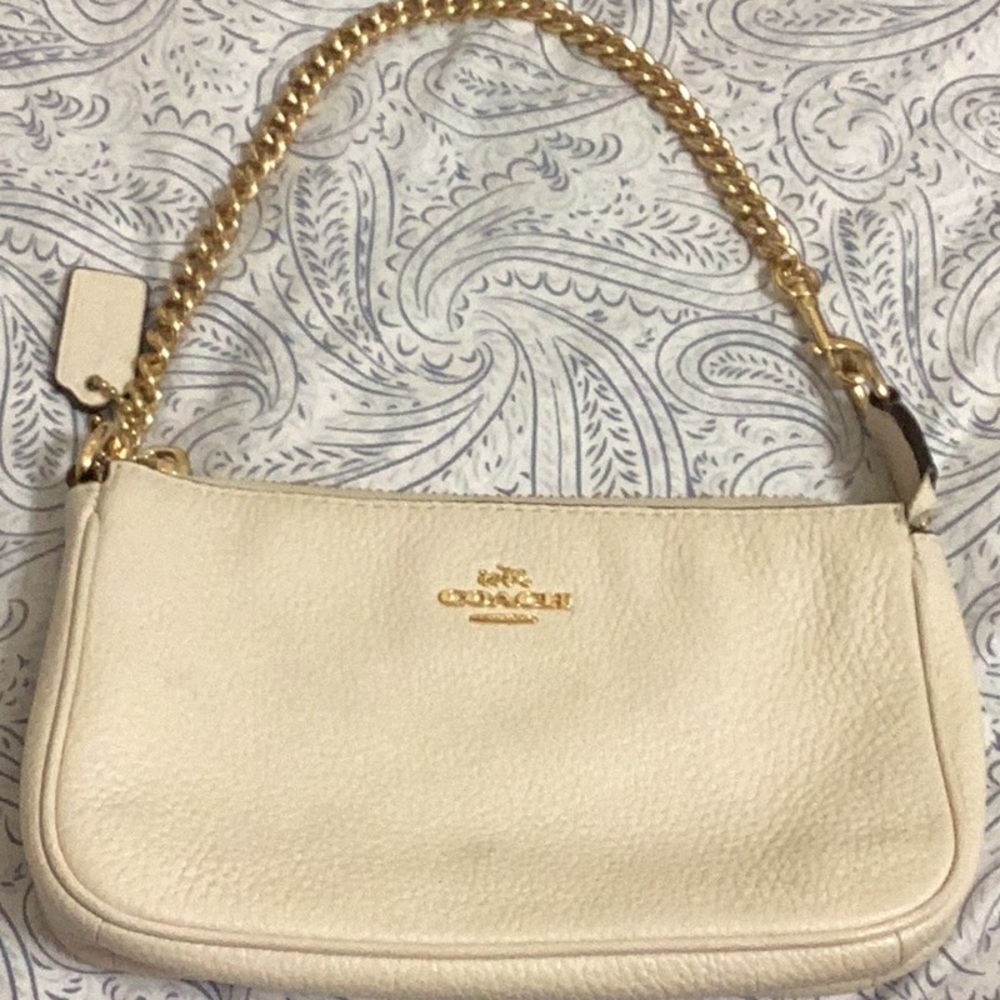 Coach Cream Leather small bag.